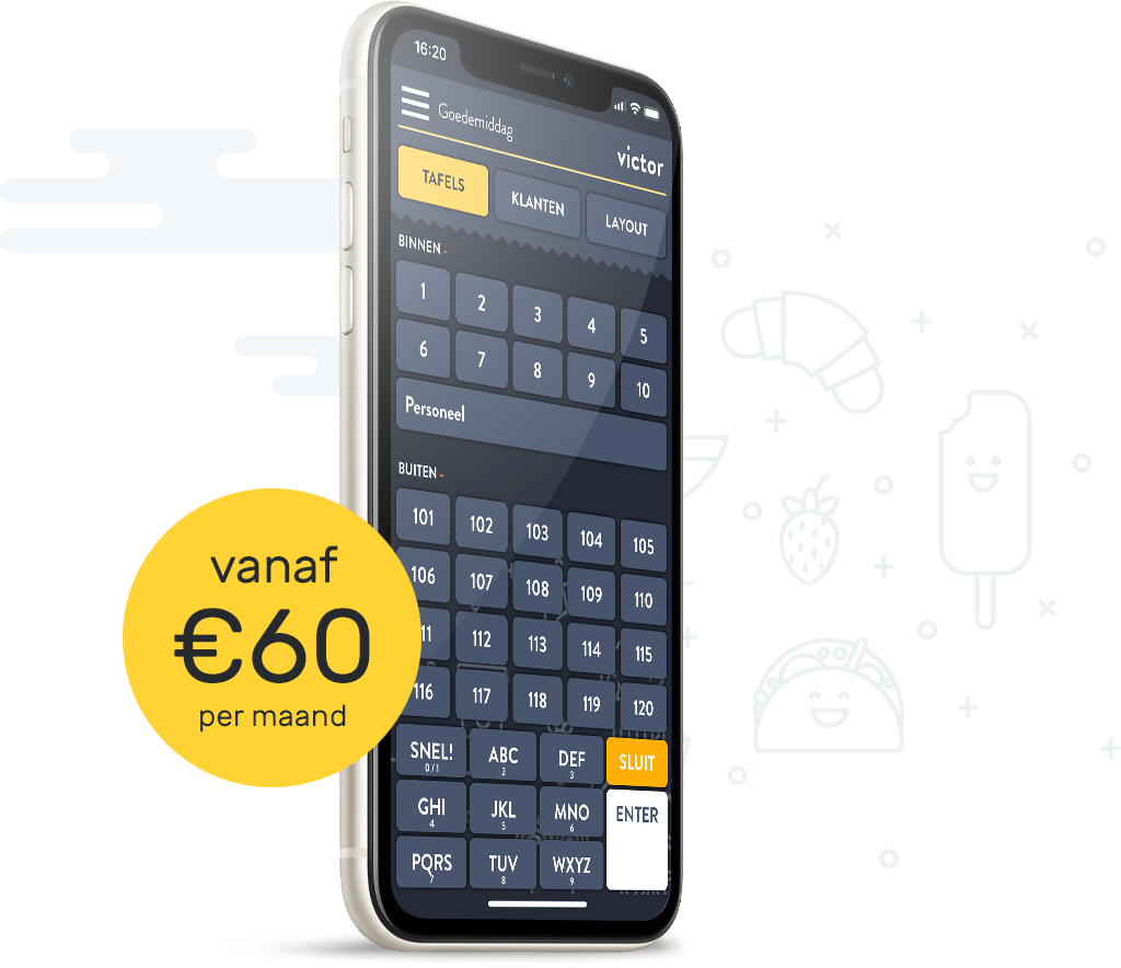 Mobiele handheld kassa